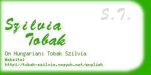 szilvia tobak business card